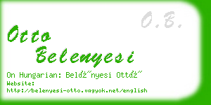 otto belenyesi business card